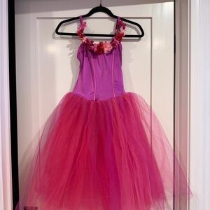 Charming Pink and Purple Kids Dance Costume